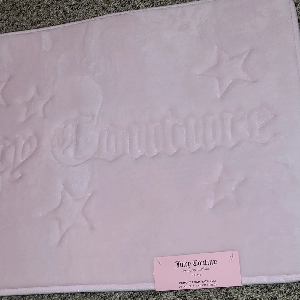 Juicy Couture Blush Pink Star Bath Mat - 20x32